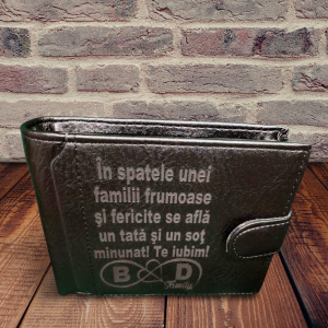 Portofel personalizat din piele naturala