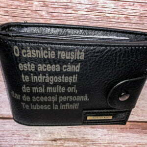 Portofel personalizat cu text