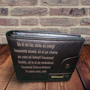 Portofel personalizat din piele naturala