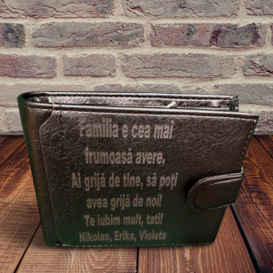 Portofel personalizat din piele naturala