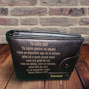 Portofel personalizat din piele naturala