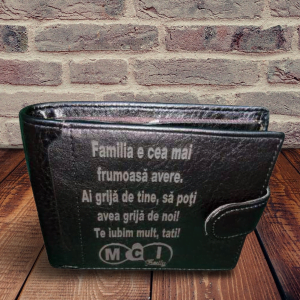 Portofel personalizat din piele naturala