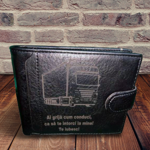 Portofel personalizat din piele naturala