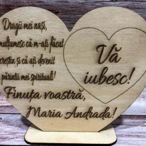 Tablou tip inima pentru nasi din partea finutei